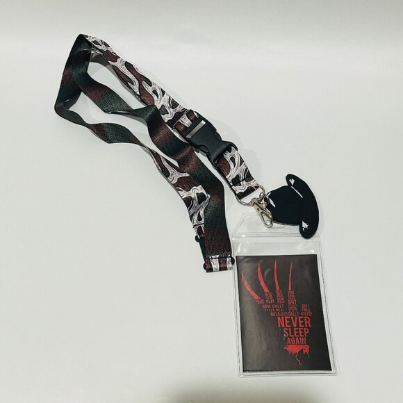 Nightmare On Elm Street Freddy Krueger Lanyard With Charm and Card Holder - Picture 4 of 4
